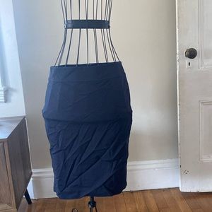 Navy pencil skirt